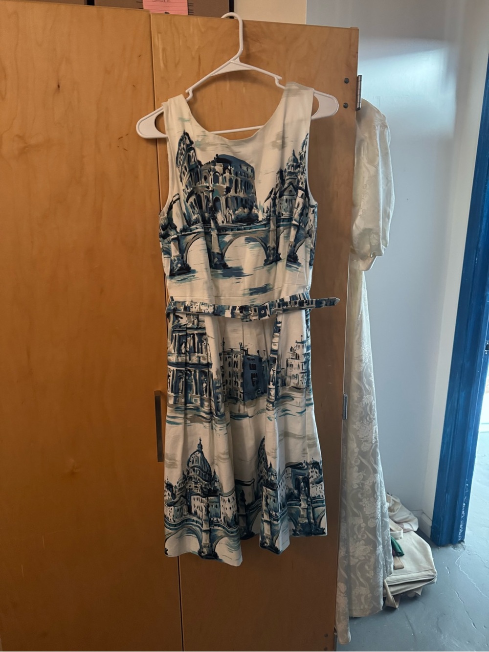 Talbots SCENIC ROME FIT & FLARE DRESS - Picture 4 of 5